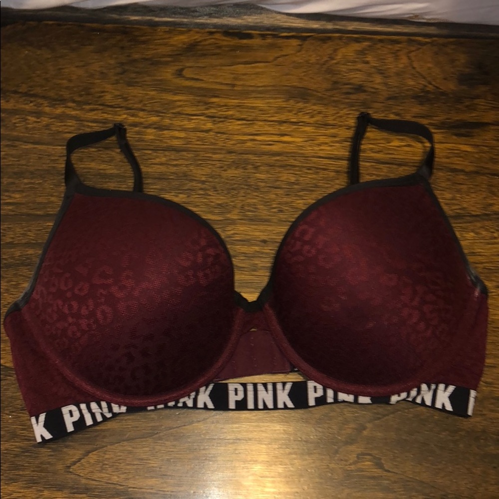PINK Maroon Bra